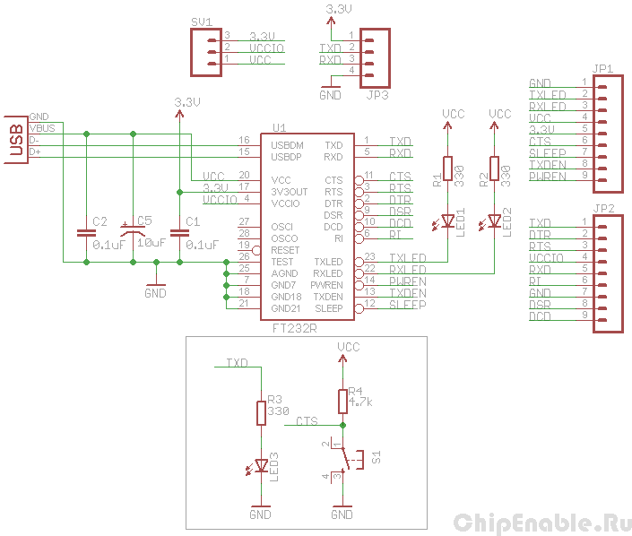 Ft232rl схема подключения